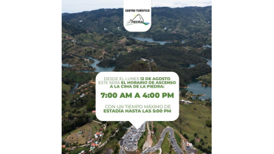 Desde el 12 de agosto nuestro horario en la cima: 7am a 4pm.